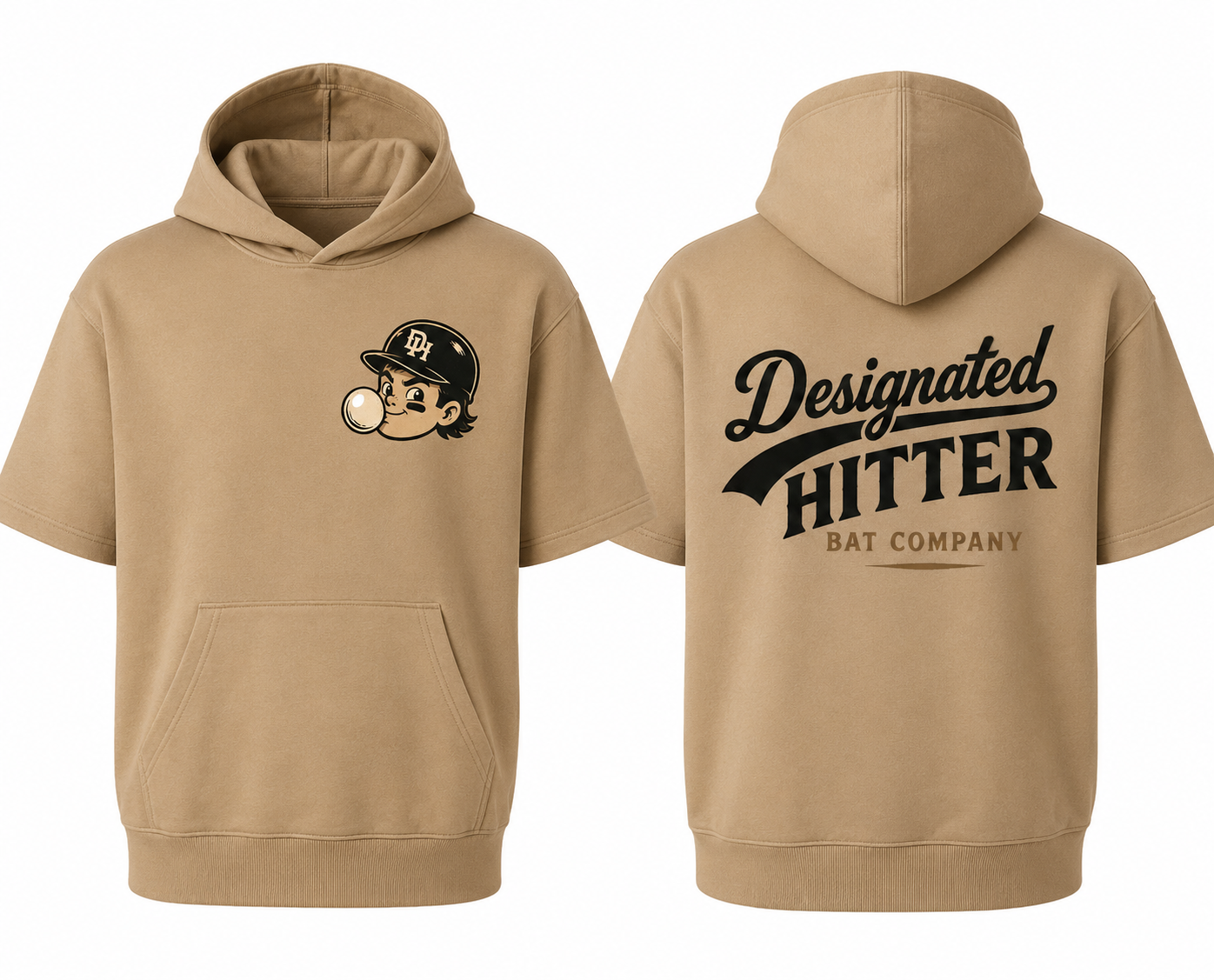 DH Bat Co. Sleeveless Hoodie - Tan
